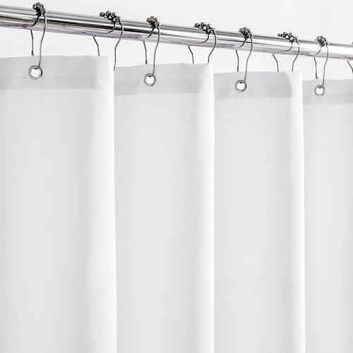 Felisa Stall Waterproof Fabric Shower Curtain Liner with Large Magnets,48 x 72 inches Waterproof & Soft Cloth Shower Curtain,Washable White Shower Curtain for Bathroom,Cortinas de Baño