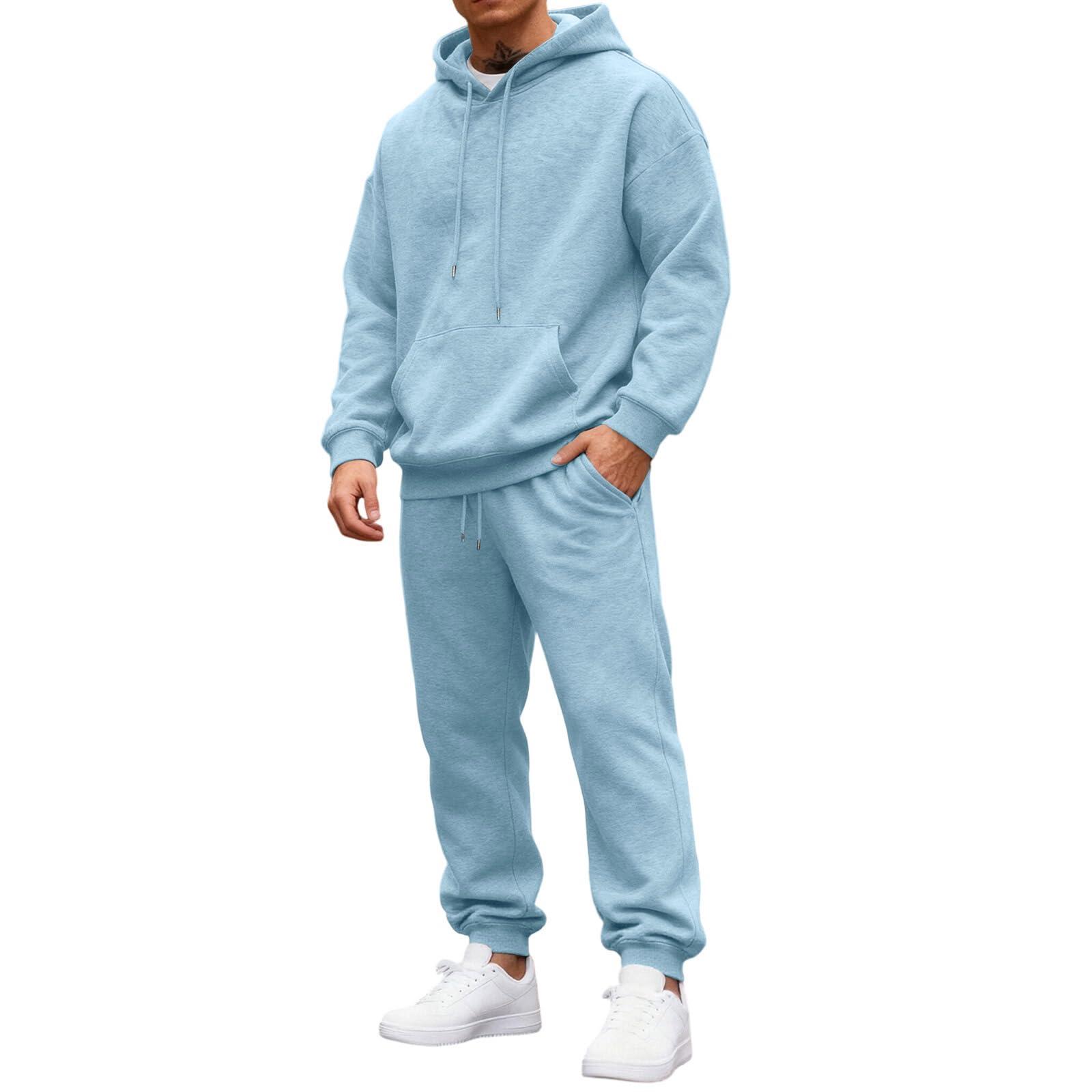 GQN Sweat Suits Men Tracksuits 2 Piece Sets Jogging Couple Outfits Hoodie Long Sleeve Lounge Fashion Comfy Oversized with Pockets Airport Sweatsuits Conjunto Para Hombre